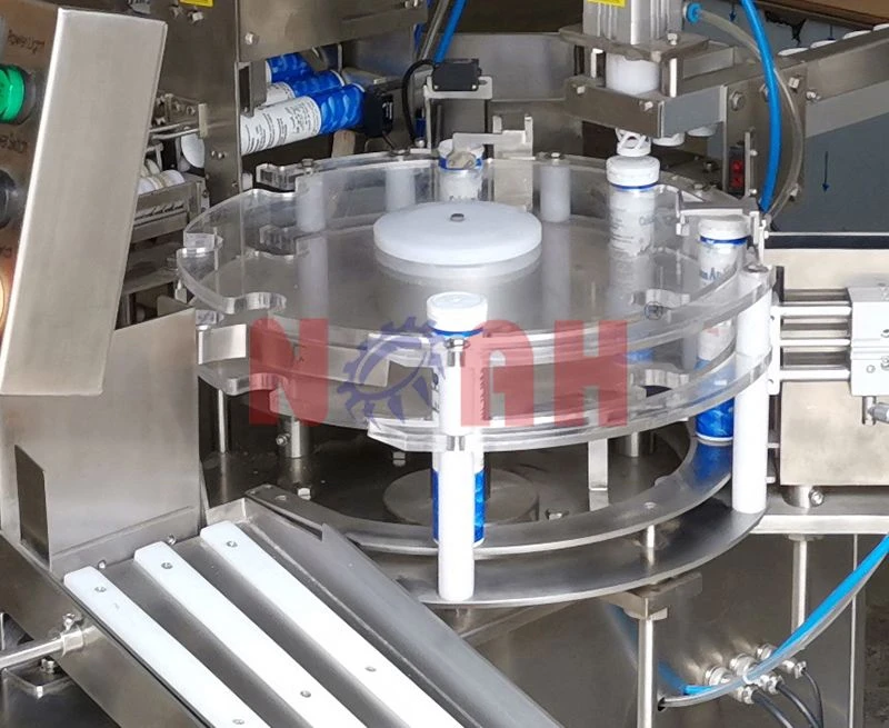 M&aacute;quina autom&aacute;tica de llenado y taponado de tubos para tabletas NTF-100